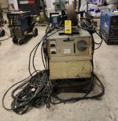 MILLER MDL. CP250TS, S/N R399437, w/ S21E wire feed, leads & cart