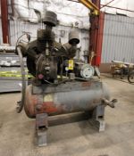 AIR COMPRESSOR, INGERSOLL RAND, reciprocating, 20 HP, horizontal, S/N 395767