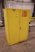 LOT CONSISTING OF: (1) Justrite Mdl. 25862, flammable liquid storage cabinet, 90 gal. cap., 43"W. x