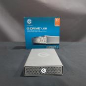 GDRIVE, G1, USB, COMPACT, 6,000 GB, HIGH PERFORMANCE STORAGE HARDRIVE, S/N V8H25HNR (TAG 27)