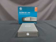 GDRIVE, G1, USB, COMPACT, 4,000 GB, HIGH PERFORMANCE STORAGE HARDRIVE, S/N PEJJ0XJS (TAG 19)