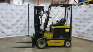 YALE, 3,500 LBS., 4 STAGE, 48V, BATTERY POWERED, FORKLIFT