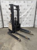 2023, CROWN, SX3000-30, 3,000 LBS., 24 VOLT, BATTERY POWERED, WALKIE STRADDLE STACKER
