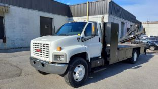 GMC/HIAB, C7500, FLATBED TRUCK