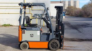 2020, TOYOTA, 8FBCHU25, 4,850, LBS, 3 STAGE, 48V, BATTERY POWERED FORKLIFT