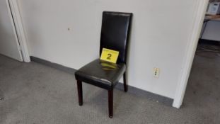 BLACK, LEATHER, DINING CHAIR