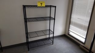 BLACK, 4 SHELF, METAL SHELVING UNIT