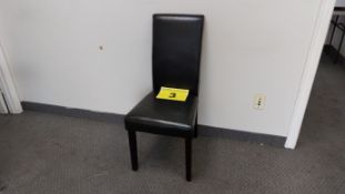 BLACK, LEATHER, DINING CHAIR