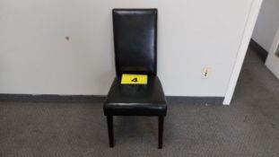 BLACK, LEATHER, DINING CHAIR