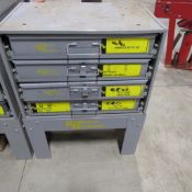 LOT: Kimball Midwest 4-Drawer Hardware Cabinet w/Contents & Stand