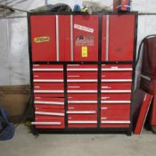 18-Drawer Stationary Tool Box w/Contents, 67" W x 24" D x 80" H