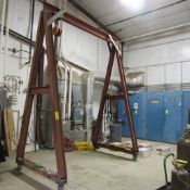Portable Gantry Crane w/ 5 Ton Chain Hoist, 9' W x 12'H