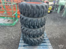 Set of 4 10-16.5 Bobcat Wheels and Tires