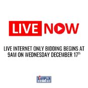 LIVE INTERNET ONLY BIDDING BEGINS AT 9AM ON DECEMBER 17TH