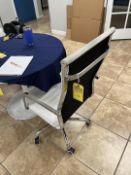 WHITE ROLLING OFFICE CHAIRS (MATERIAL DAMAGED)