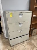 METAL LATERAL FILE CABINET WITH 4 DRAWERS