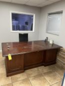 EXECUTIVE DESK (SOME DAMAGE TO TOP)