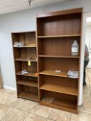 ASSORTED BROWN BOOKCASES
