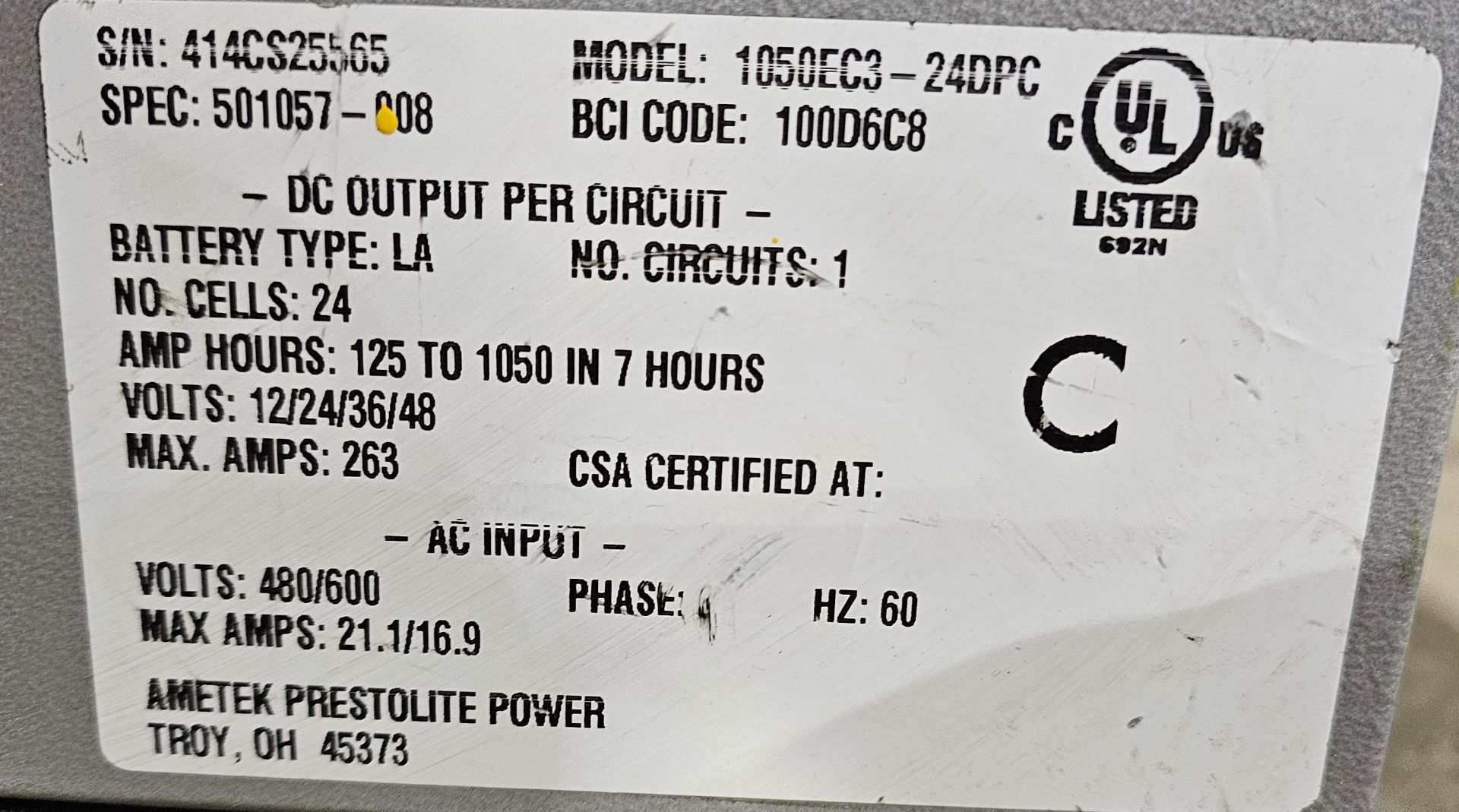 Multi-Voltage Forklift Battery Ametek Eclipse 2 Plus charger Output: 12 ...