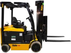 2019 Yale 6,000lbs Capacity Electric Forklift 48V sideshift positioner 3-STAGE with Non marking
