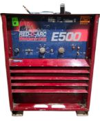 RED-D-ARC RA-E500 STICK WELDER W/ NEW ELECTRODE HOLDER AND CLAMP 230/460/575V 3PH