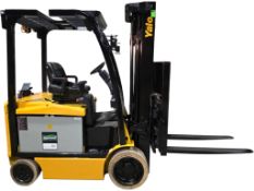 2019 Yale 6,000lbs Capacity Electric Forklift 48V sideshift positioner 3-STAGE with Non marking