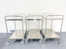 Set of 3 Trolley ( 2 shelves 800 x 500 x 960 ) Carts, Racking, and Shelving, SN: NA