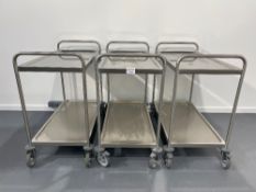 Set of 3 Trolley ( 2 shelves 1000 x 500 x 960 ) Carts, Racking, and Shelving, SN: NA