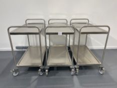 Set of 3 Trolley ( 2 shelves 1000 x 500 x 960 ) Carts, Racking, and Shelving, SN: NA
