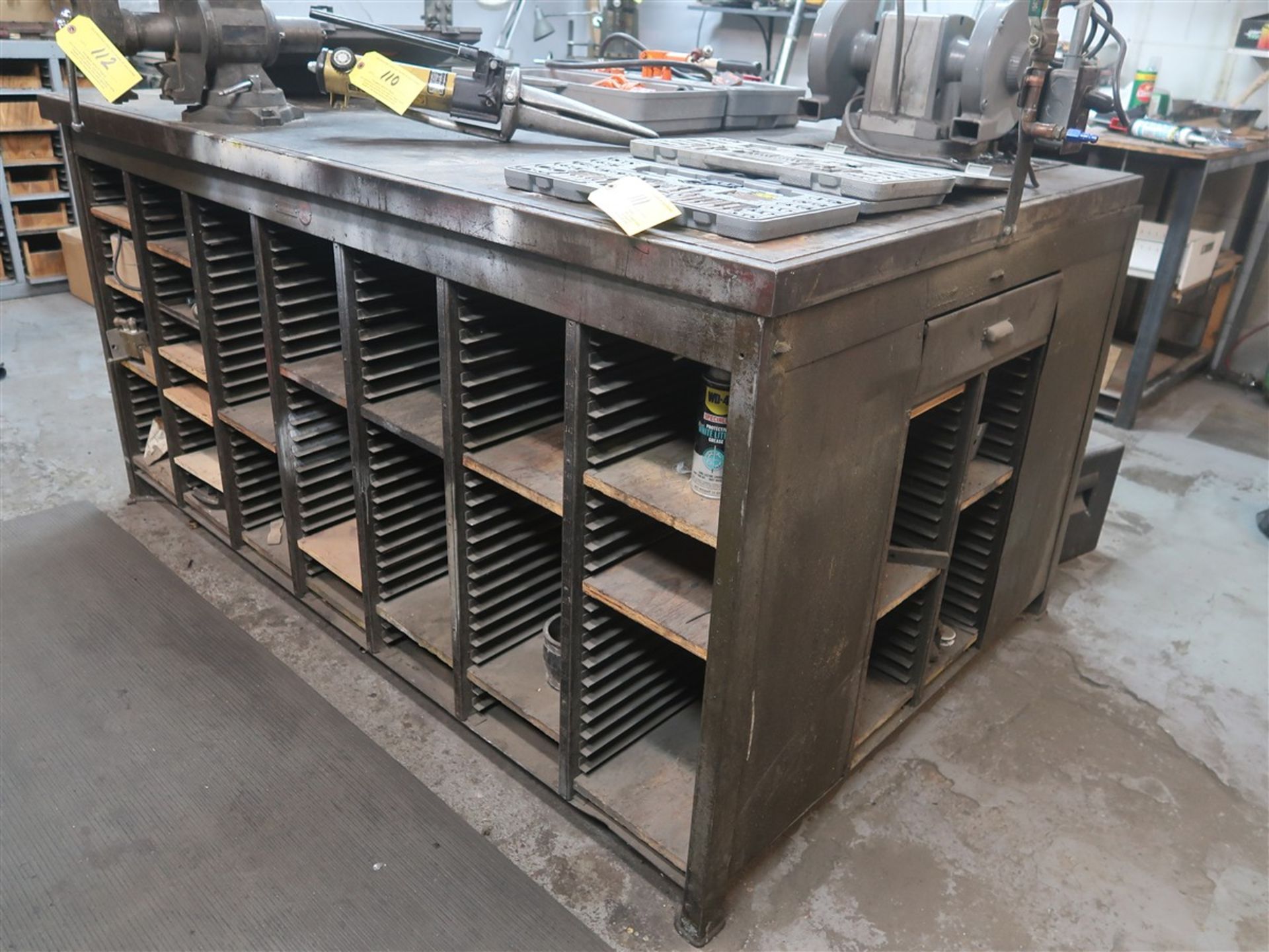 Hand Printer Table Modified Printers Table and Misc Hand Tools Including: Challenge Machinery Steel ...