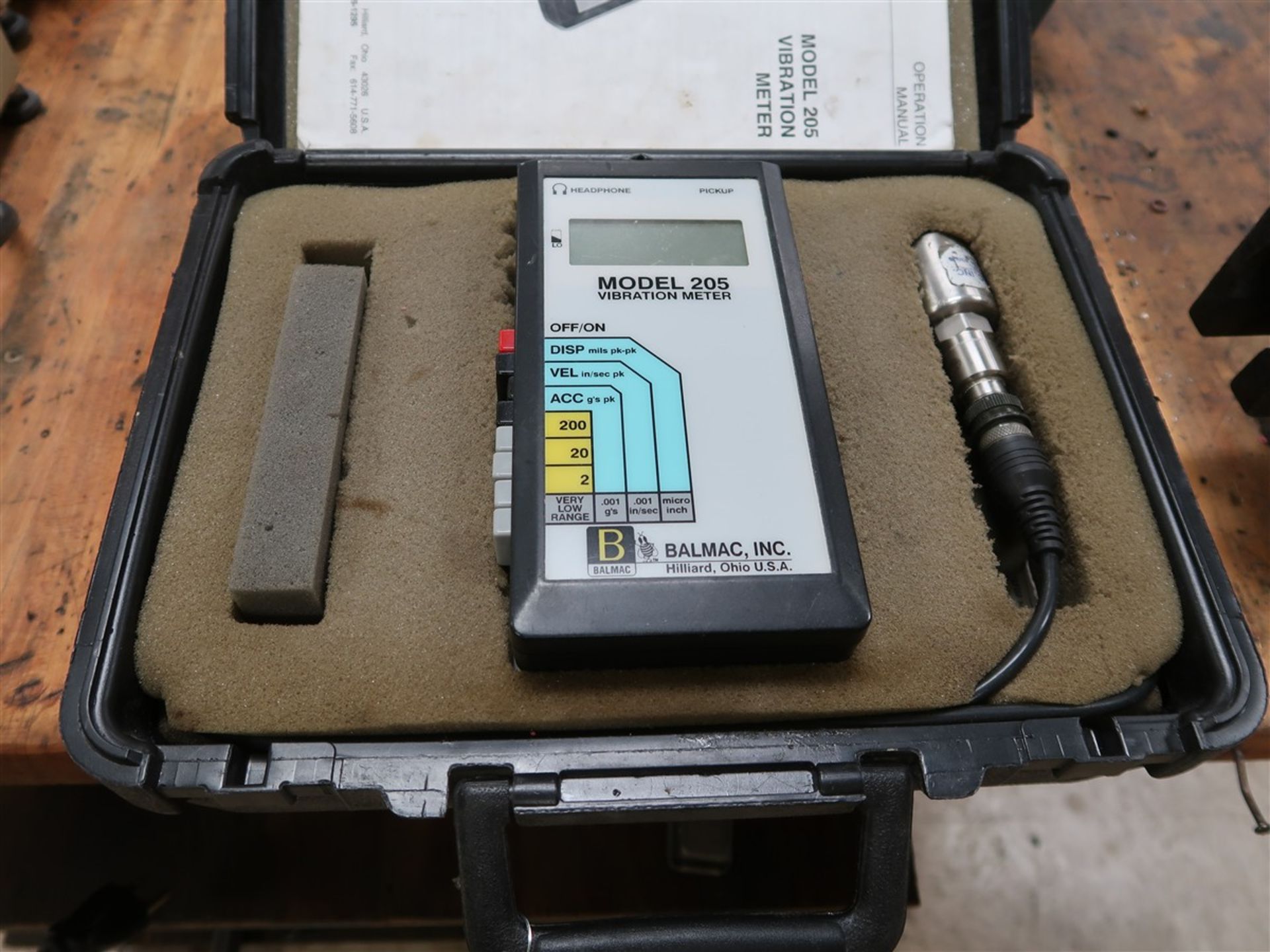 Balmac Model 205 Vibration Meter S/N 0001003
