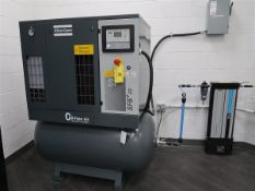 2021 Atlas Copco Model SF6-FF, 7.5 HP Oil Free Air Rotary Screw Air Compressor S/N AP1760308 w/