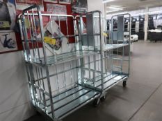 (2) Uline Mail Carts 2,000 Lb Capacity