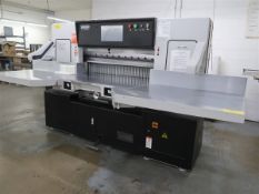 2018 Saber Model S-116, 45.5" High Speed Paper Cutter S/N 1816806 w/ Air Bed Table and Light