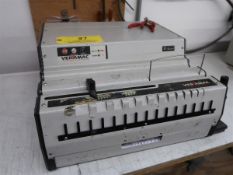 Akiles VersaMac Heavy Duty Electric Benchtop Paper Punch/Binding Machine S/N AVM VM080040 w/ Oval