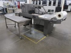 Clamco L-Seal Packaging Machine Model 120PTA, S/N 15142 w/ Heat Shrink Tunnel and Heat, 180 Degree