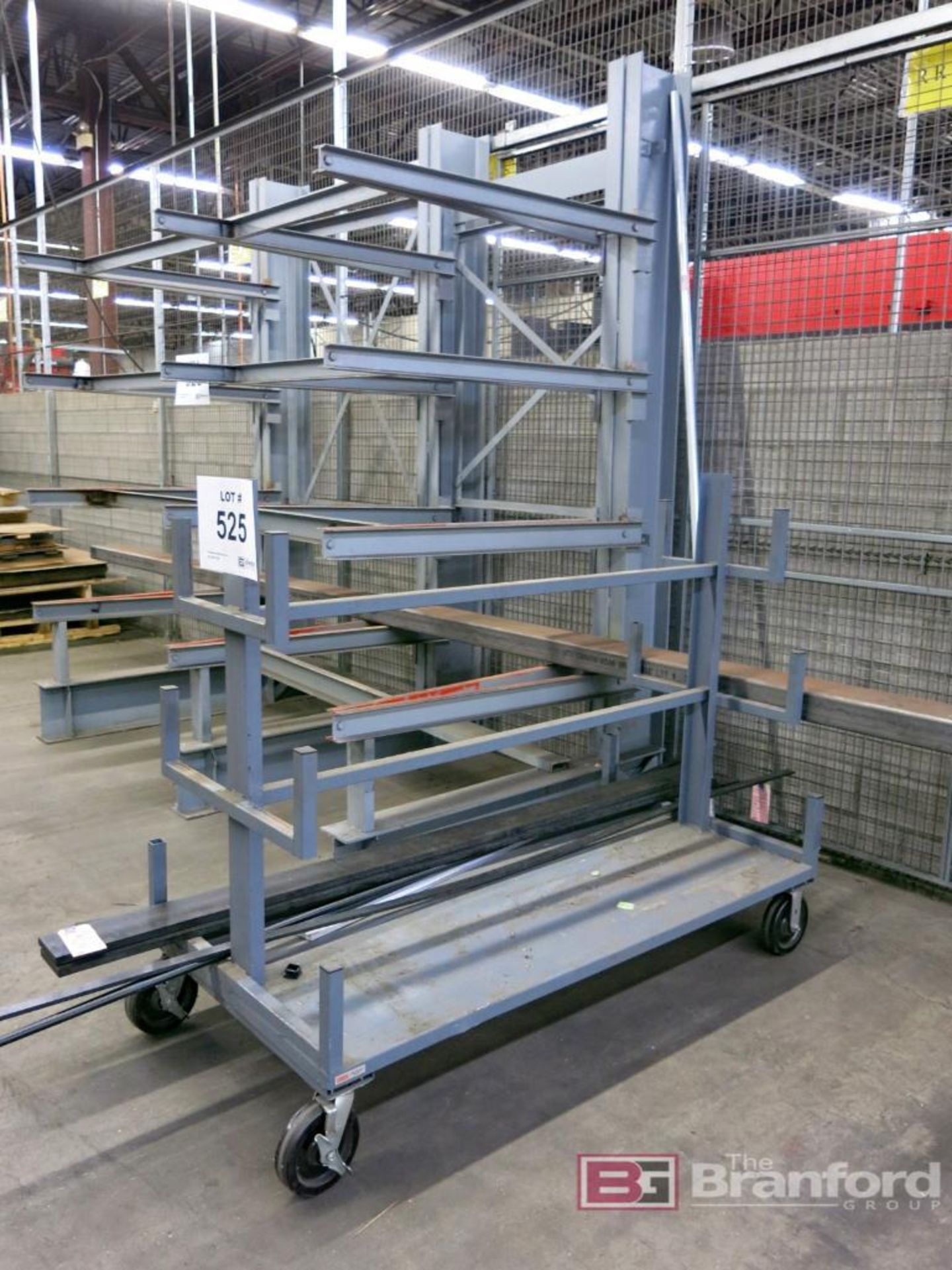 Materials Rejection Rack Single Side Heavy Duty Cantilever Raw Material Rack, Castered Double ...