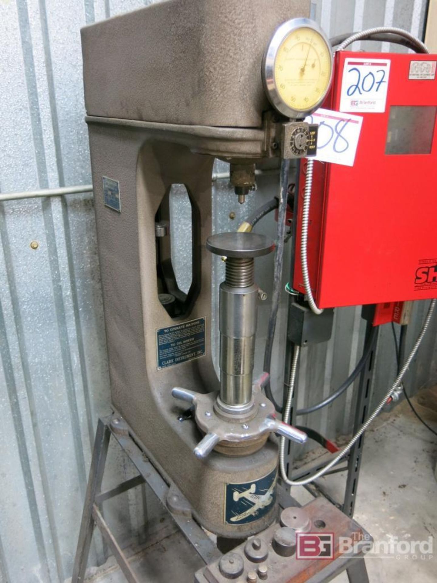 Clark Model S12A Hardness Tester S/N 1823