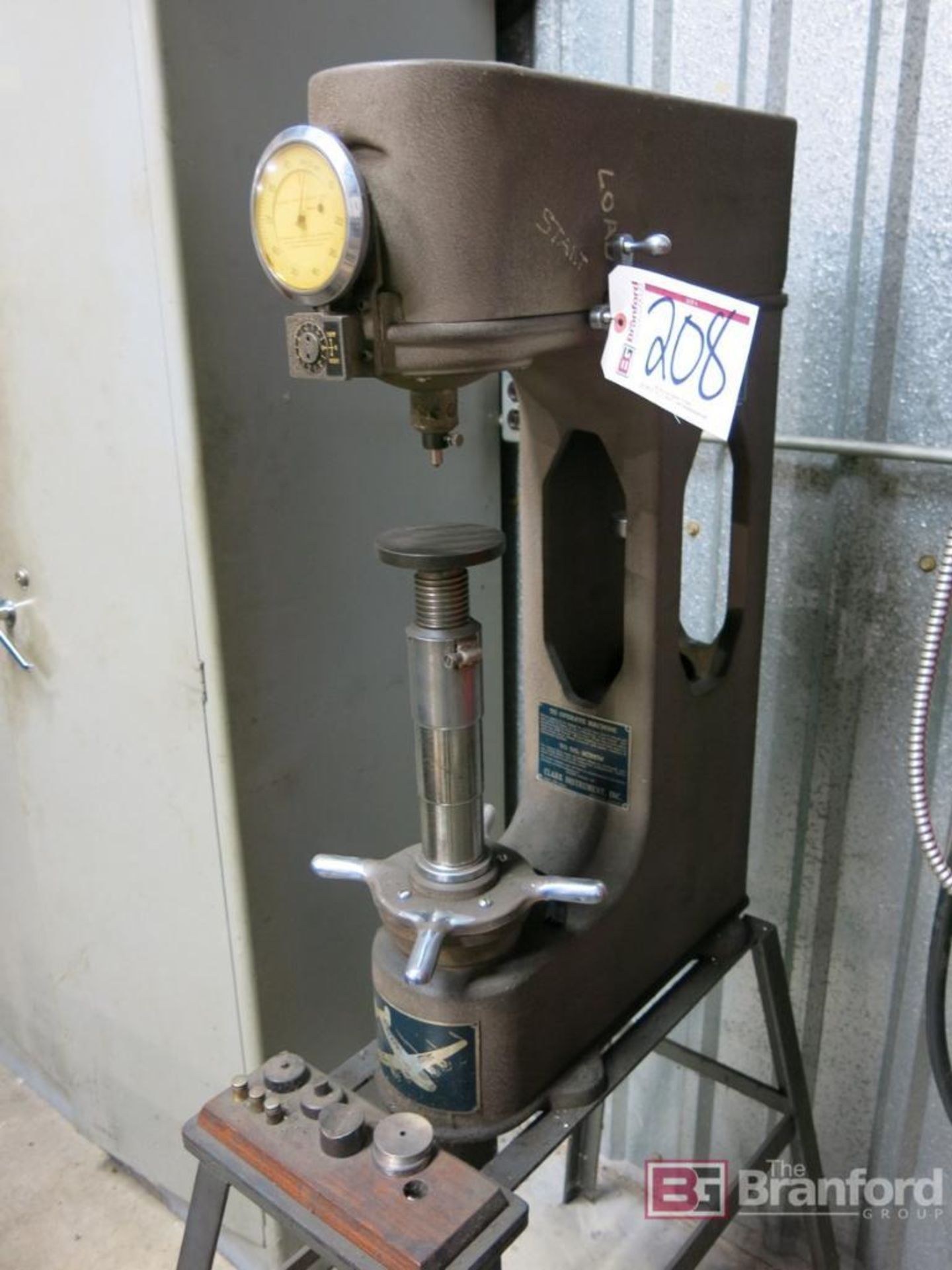 Clark Model S12A Hardness Tester S/N 1823