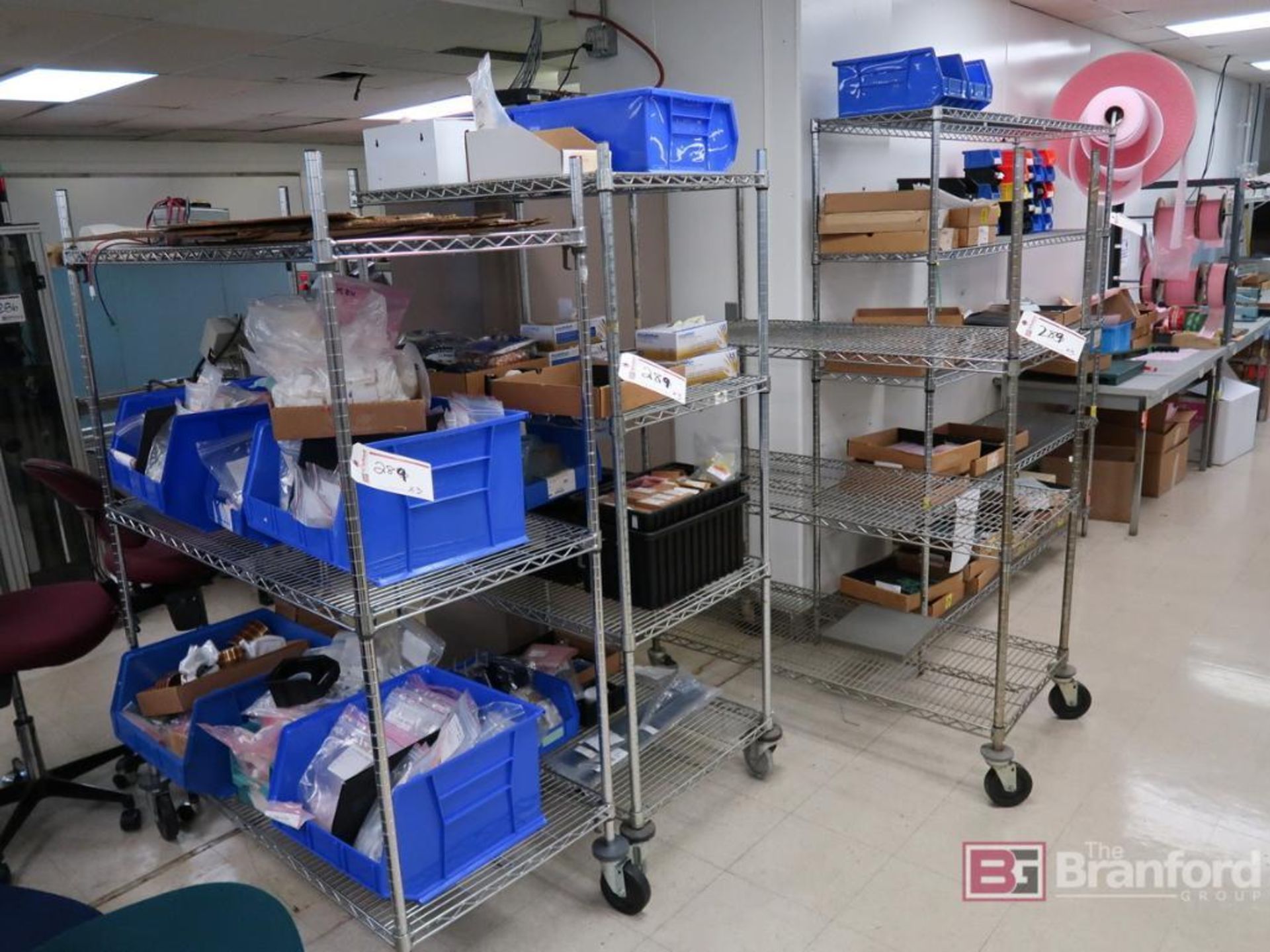 (3) Metal Rolling Racks - Contents included