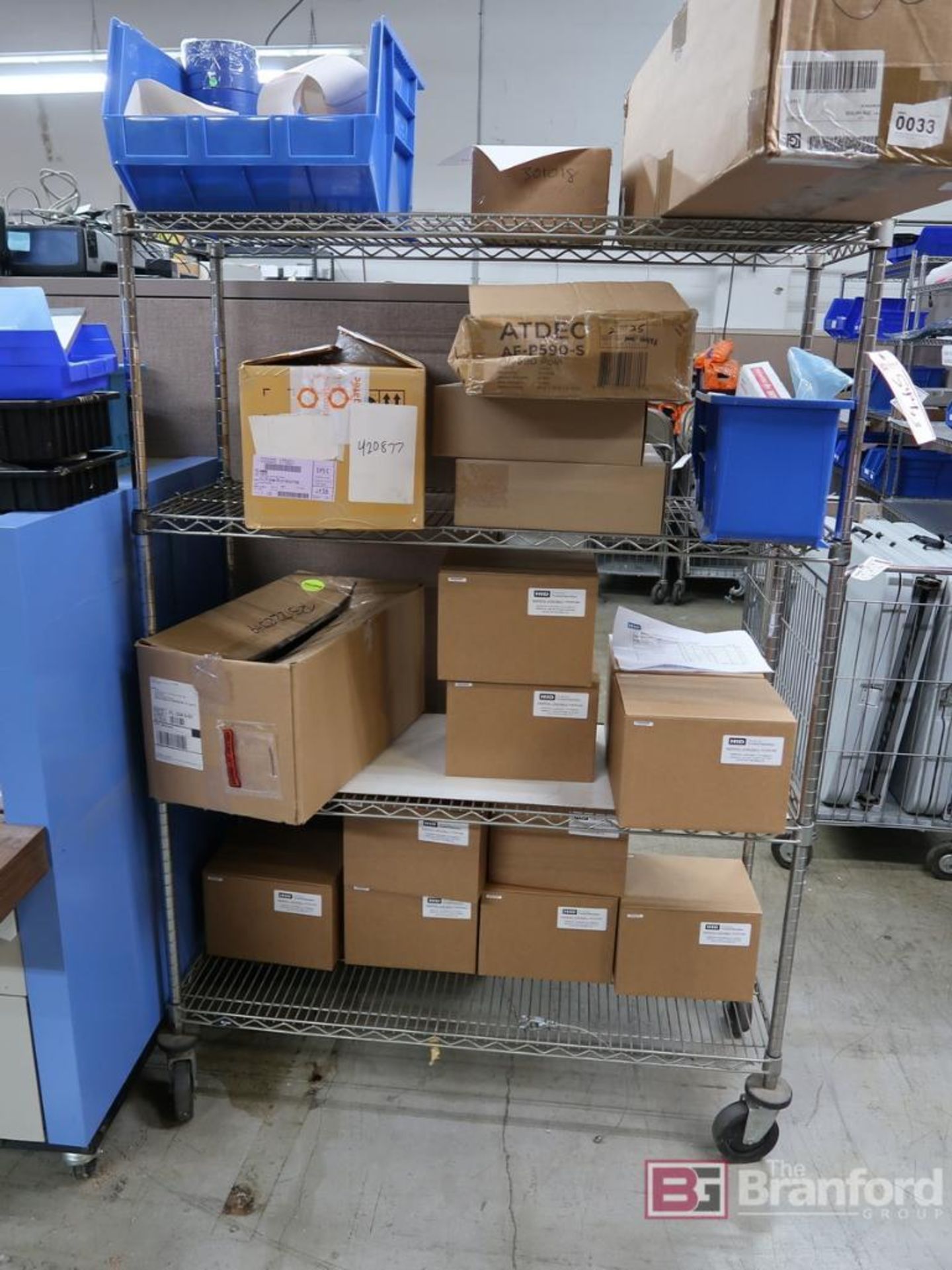 (3) Large Metro Style Rolling Racks, Content not included
