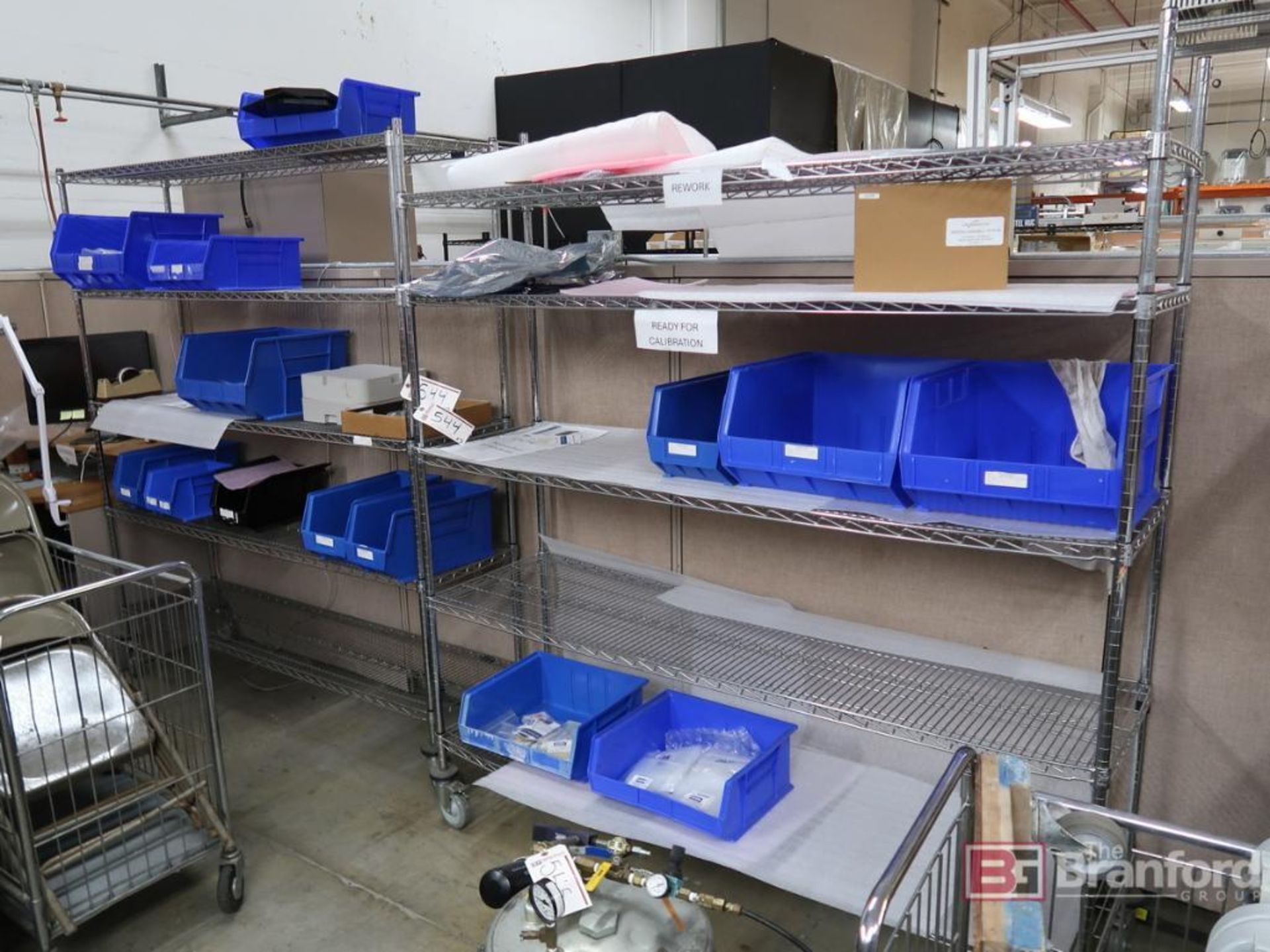 (3) Large Metro Style Rolling Racks, Content not included