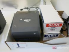 Zebra Model ZD421 Thermal Label Printer w/ (2) Uline Resin Thermal Transfer Ribbon Boxes