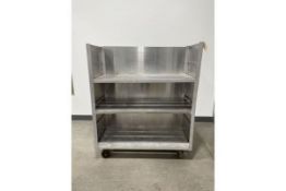 57" x 24" x 57" 3-Shelf Aluminum Heavy Duty Order Picker Cart
