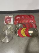 12",14", 16" Circular Saw Blades (Qnty: 23) (Brands: Diablo, DeWalt, Forrest, Etc.)