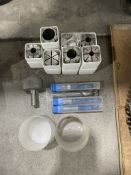 Assortment of RDO35 Collets, End Mills, and Chamfer Mill