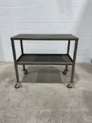 44.5" x 22.5" x 40"H Heavy Duty 2-Tier Rolling Metal Cart