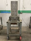 500MM Threaded Fixture Hole Square Tombstone, 14"x12"x28" w/ Cart