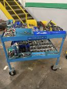 Assorted End Mills, Chamfer Mills, Twist Drills, Taps, Annular Cutters, etc. w/ Cart