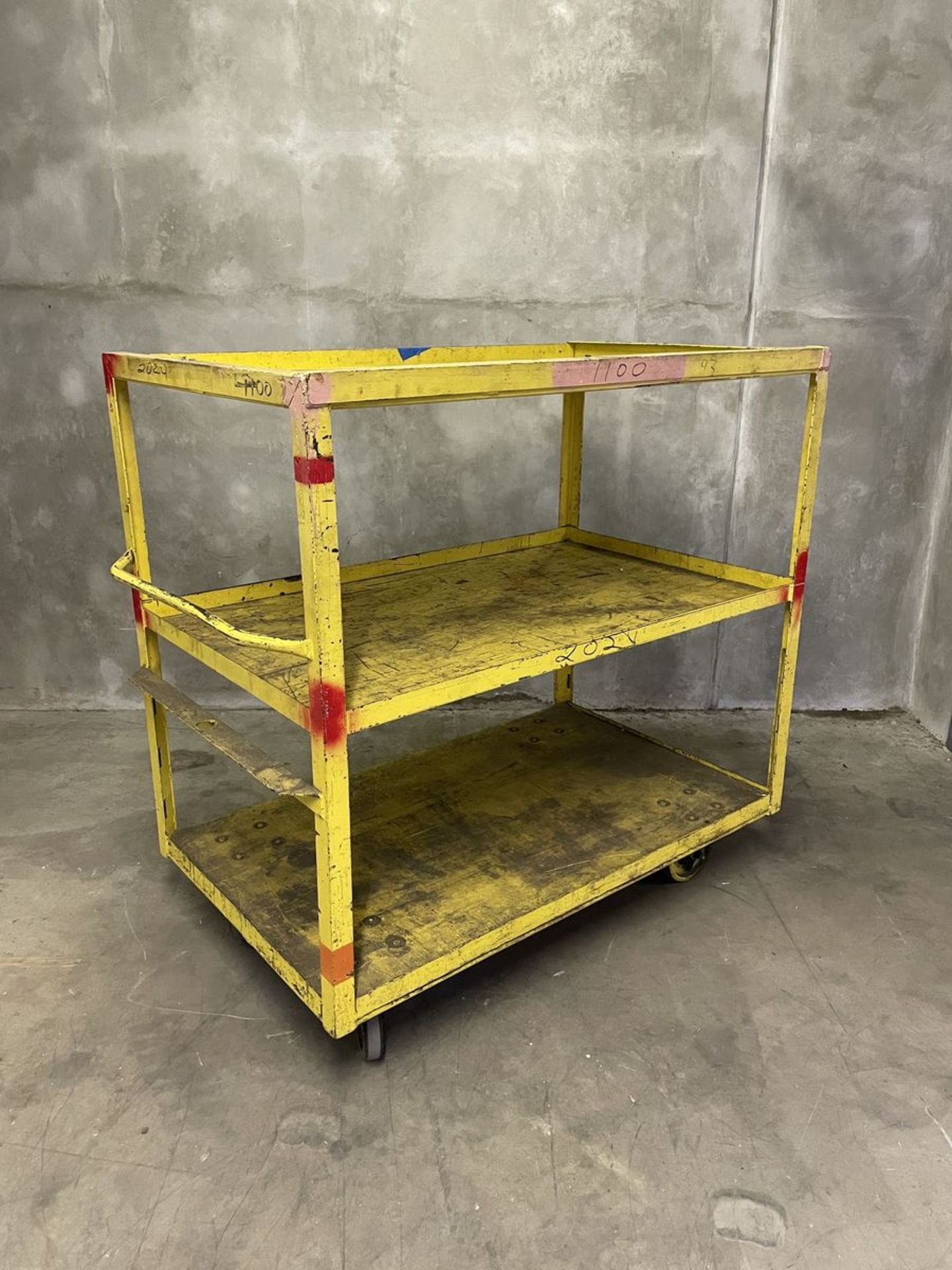 3-Shelf Heavy Duty Welded Stock Picker Metal Steel Mobile Rack Cart, 5 ...